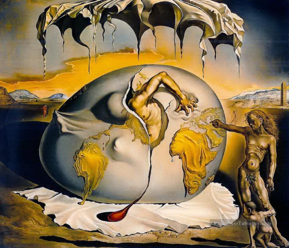 新しい人類の誕生を見つめる地政学的子供 2 サルバドール・ダリ油絵